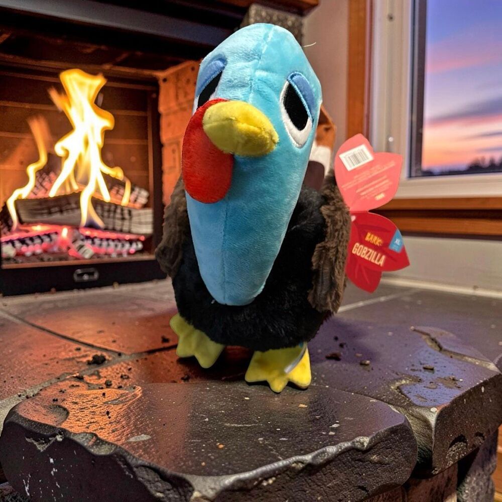 Gobzilla Plush Extra-Large + 2-in-1 Rip and Reveal Turkey & Antacid Dog Toys